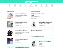 Tablet Screenshot of celebrityclothingline.com